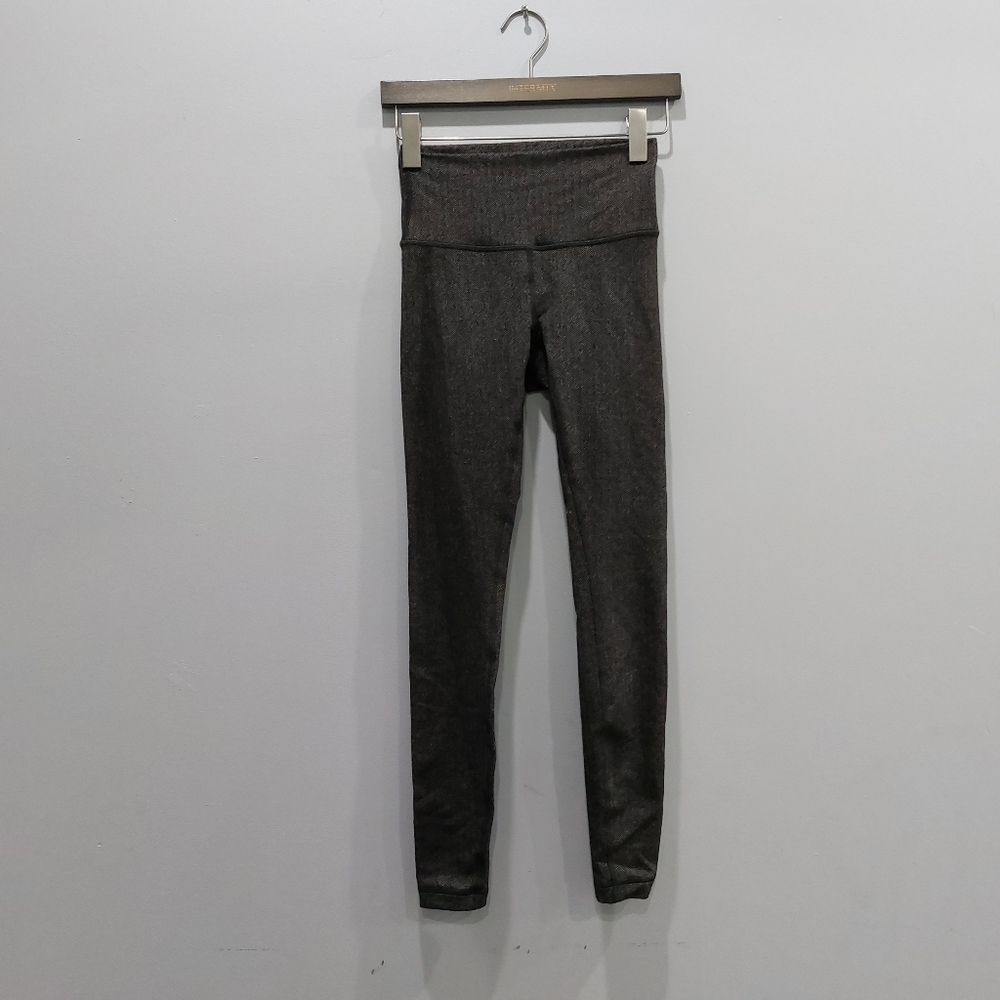 Lululemon Wunder Under Hi-Rise Tight Heathered Herringbone Heathered Black